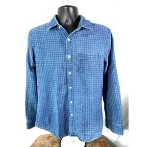 J.Crew Blue Plaid Button Shirt Mens Medium